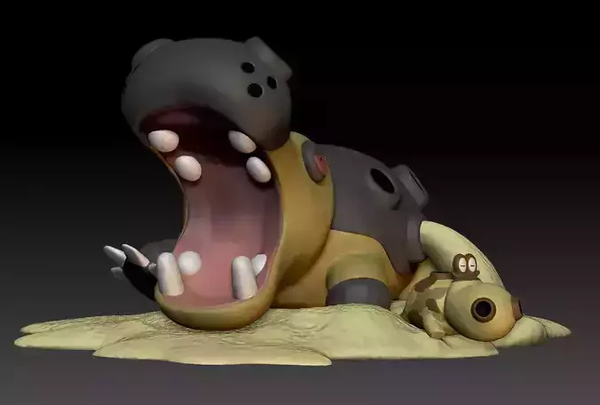 Pokemon Hippopotas Hippowdon 3D print model