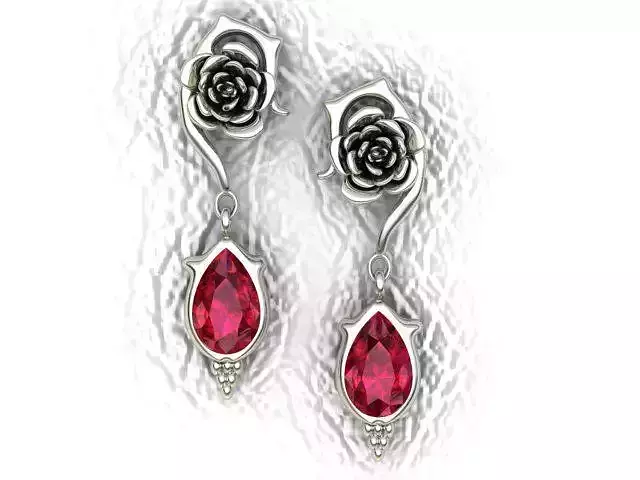 Gothic Rose Earring