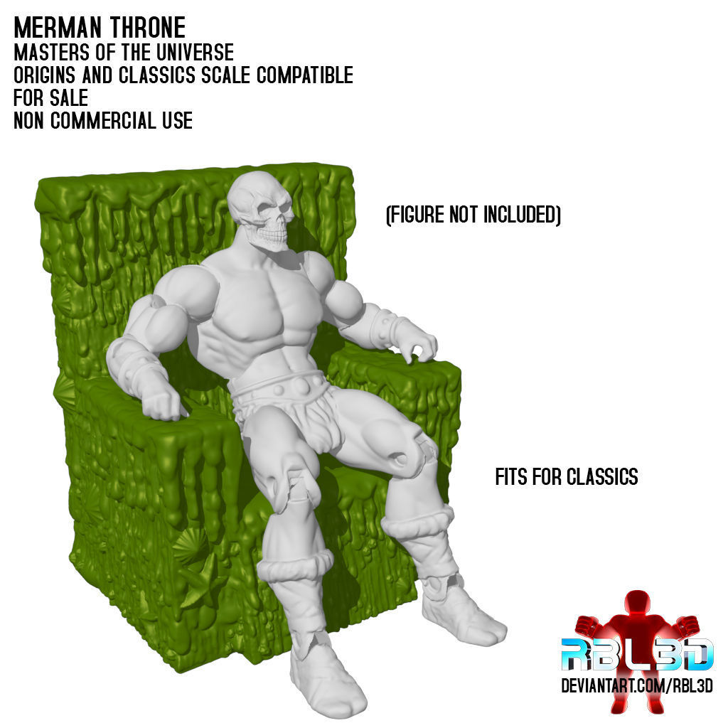 Merman Throne -motu- 3D print model_2