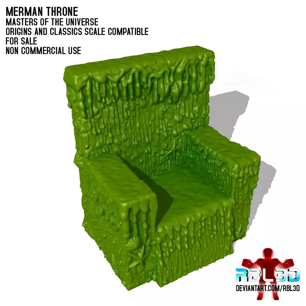 Merman Throne -motu- 3D print model_0