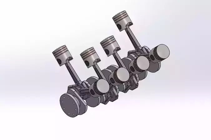 V8 engine crankshaft