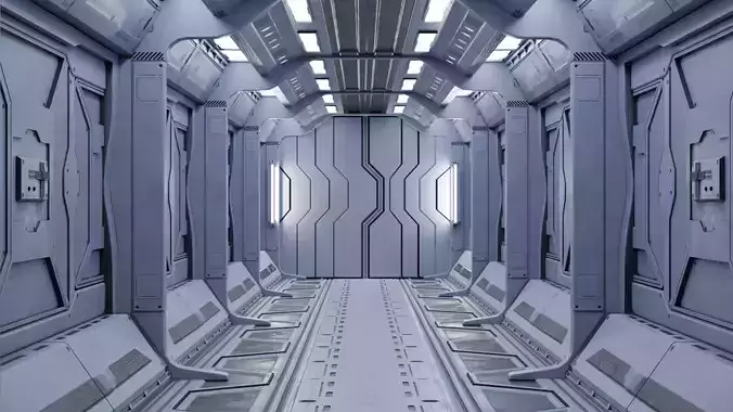 Sci-Fi  Corridor 3D model