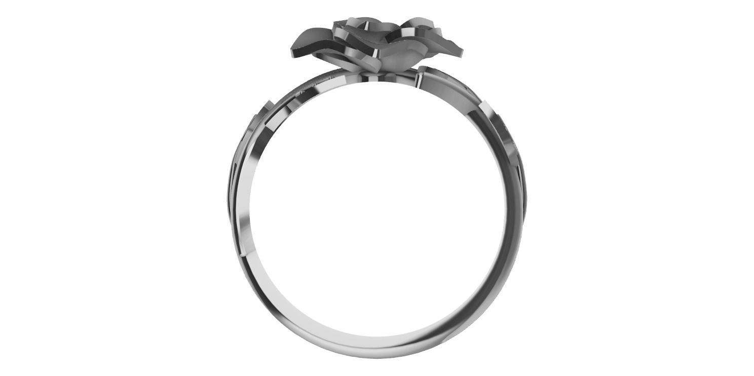 Flower ring Free 3D print model_2