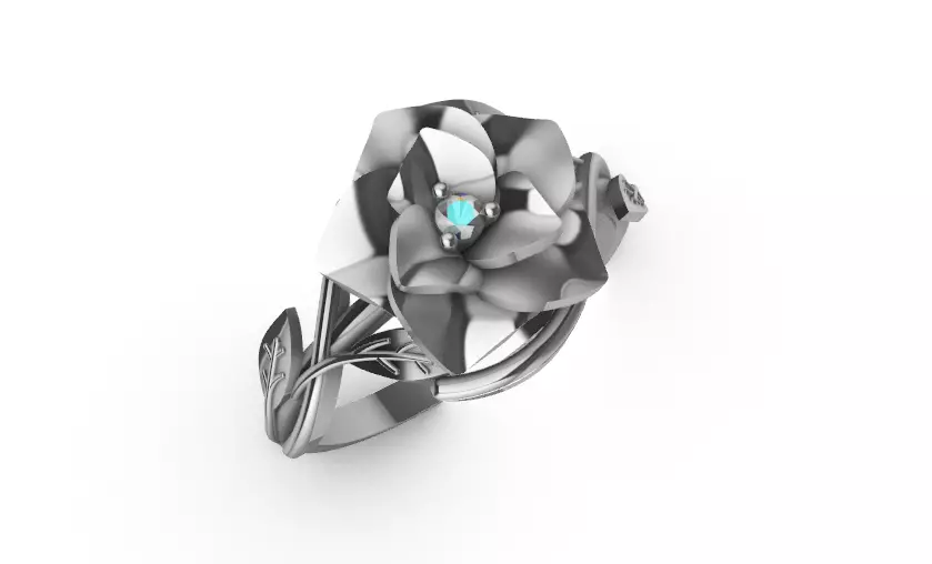 Flower ring Free 3D print model_0
