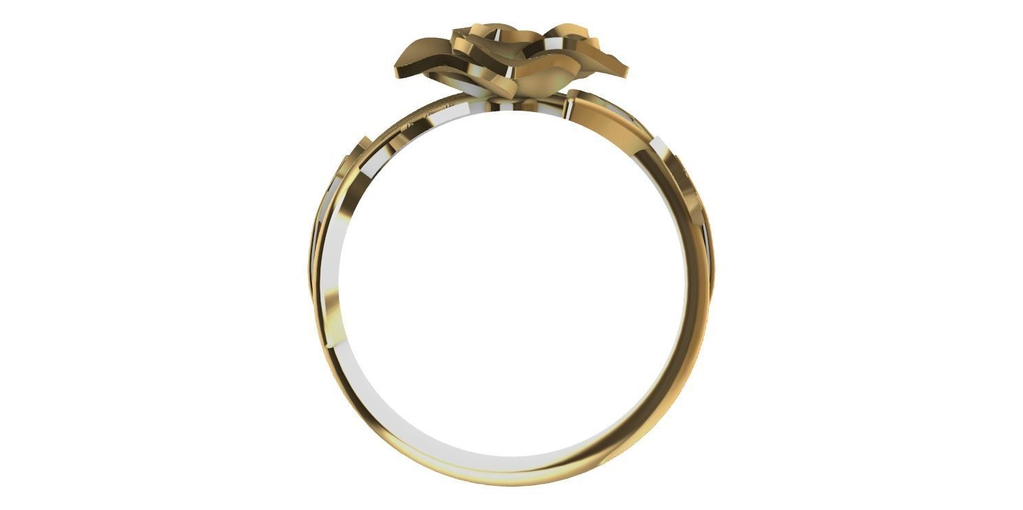 Flower ring Free 3D print model_5