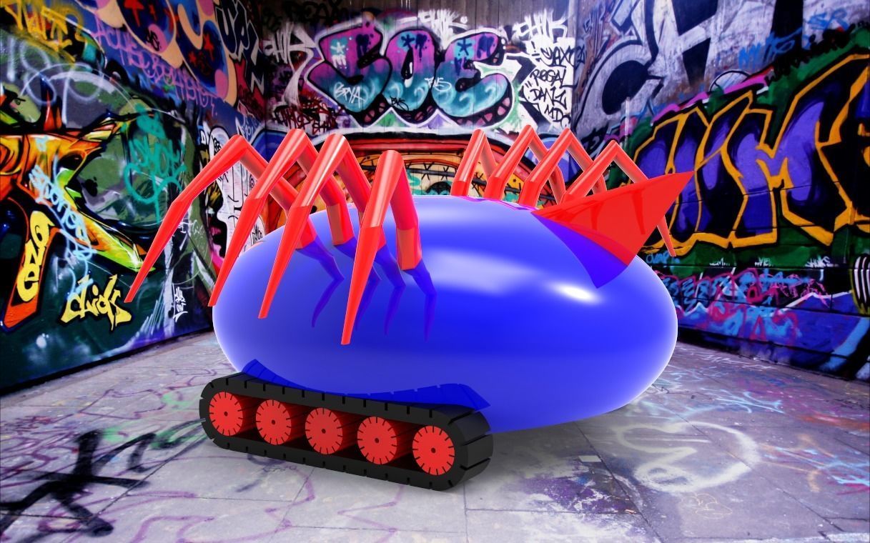 spiderman car 3D model_2