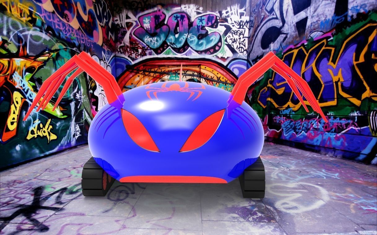 spiderman car 3D model_1