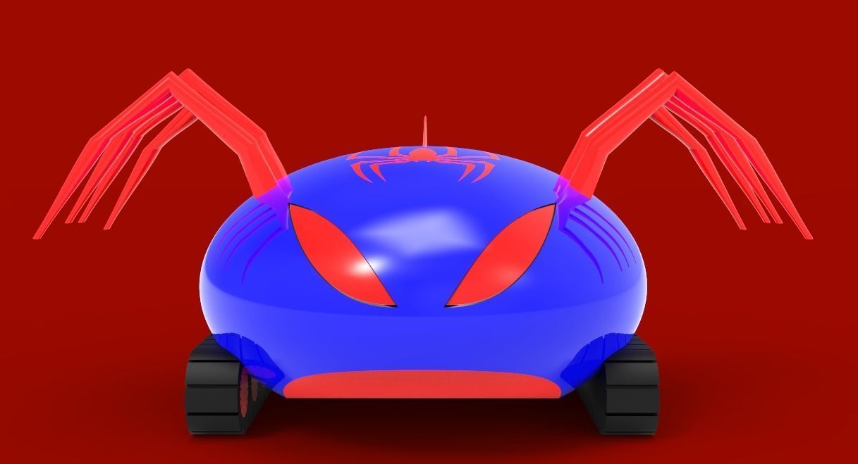 spiderman car 3D model_11