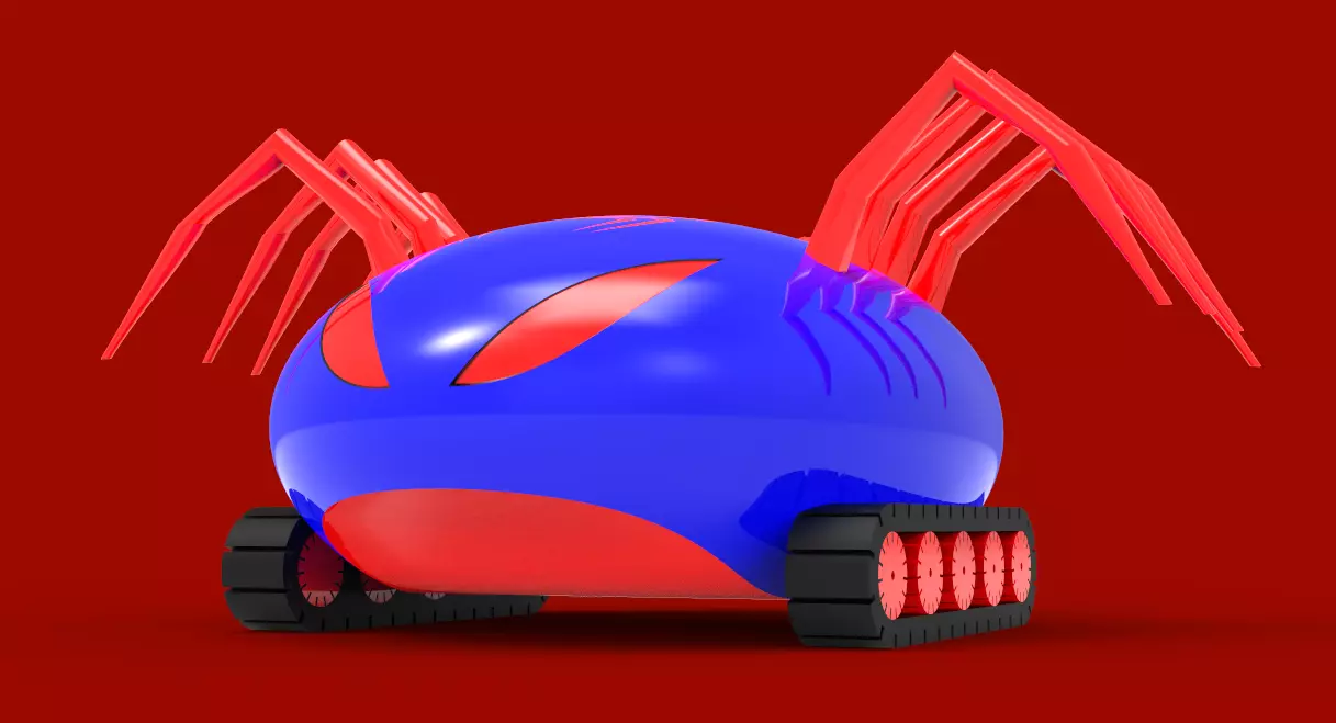 spiderman car 3D model_0