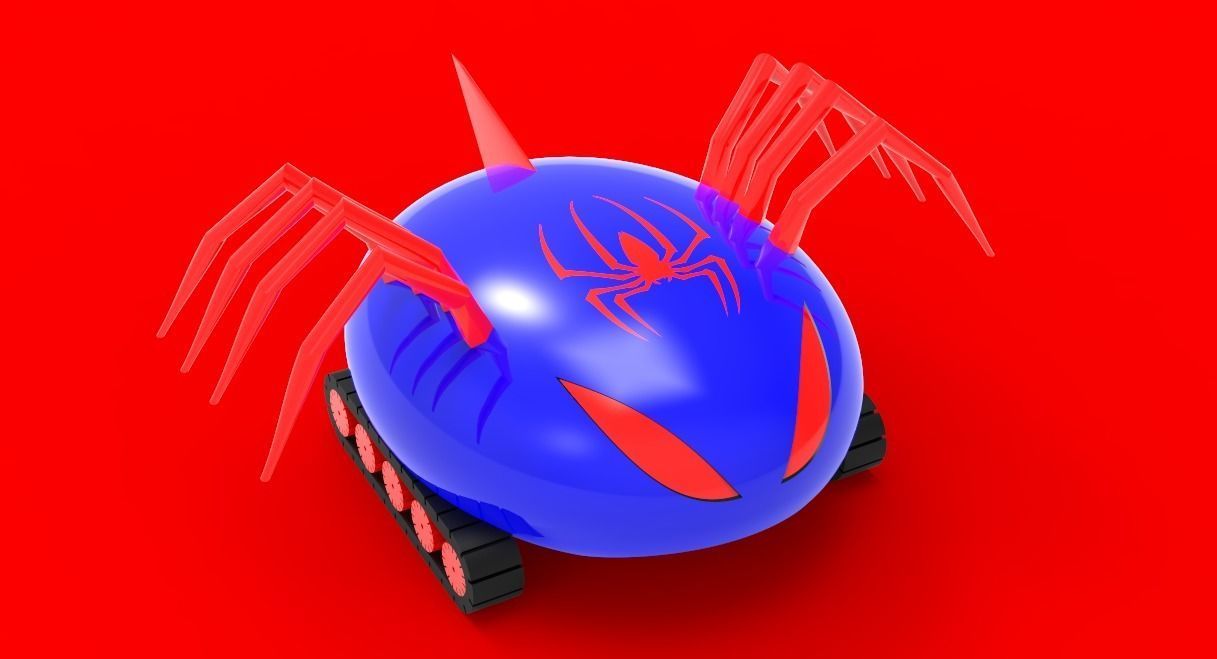 spiderman car 3D model_7