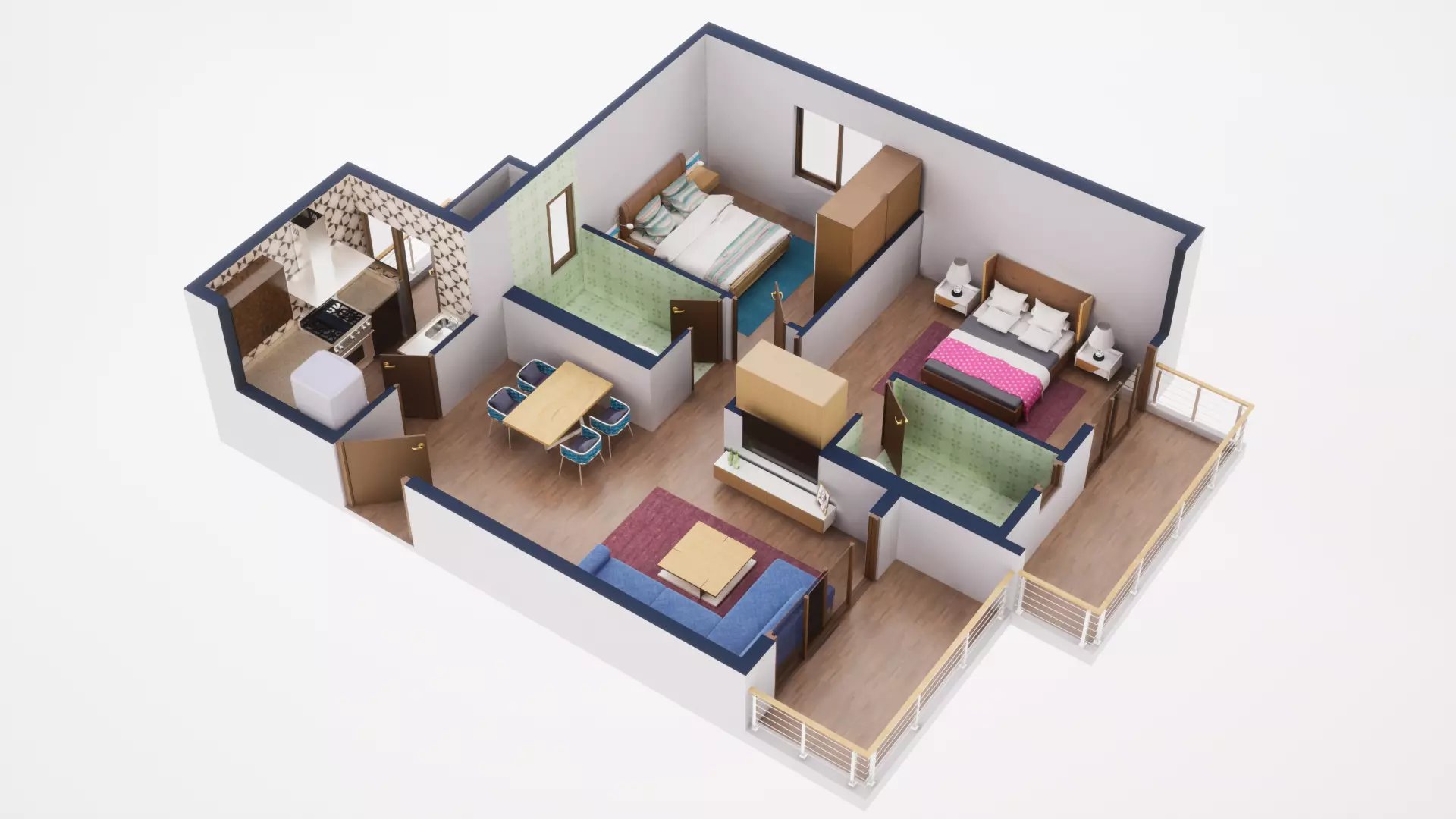3D Floor Plan 39 3D model