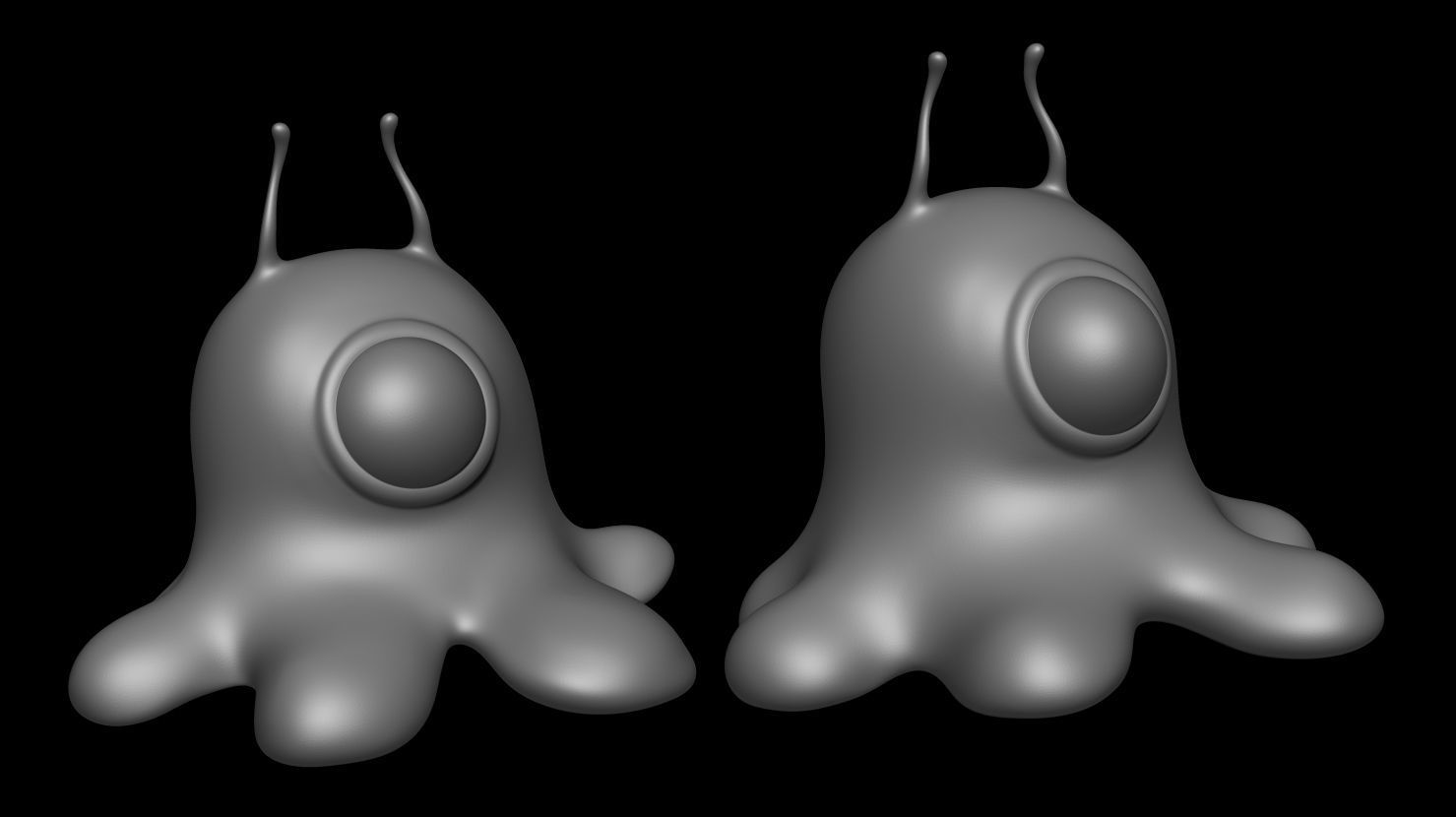3D PRINTABLE FUTURAMA BRAIN SLUG AND NEPTUNIAN SLUG 3D print model_4