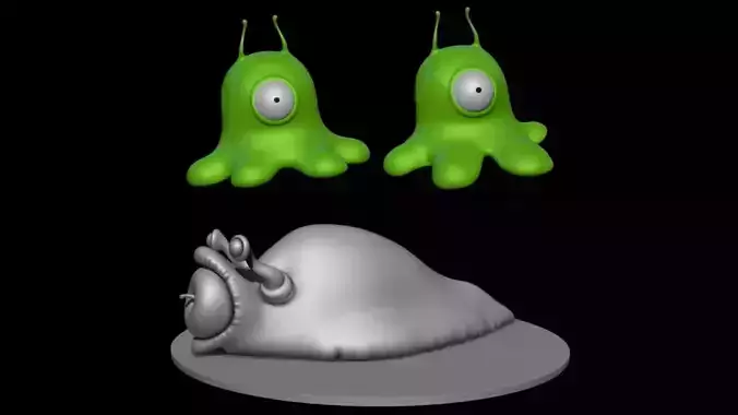 3D PRINTABLE FUTURAMA BRAIN SLUG AND NEPTUNIAN SLUG 3D print model 3D PRINTABLE FUTURAMA BRAIN SLUG AND NEPTUNIAN SLUG 3D print model