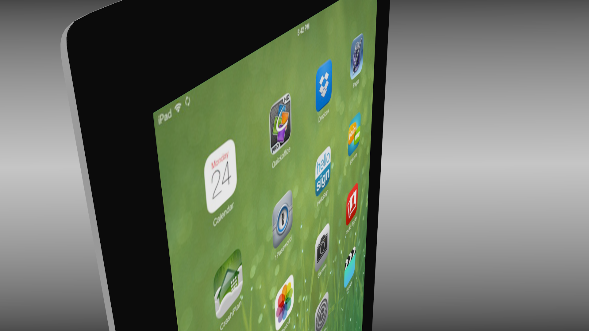 Ipad 4th generation with Ios 7 3D model_3
