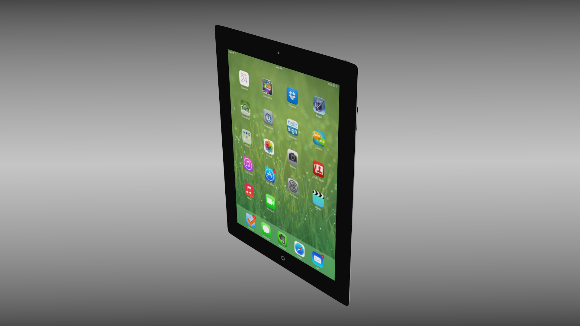 Ipad 4th generation with Ios 7 3D model_2