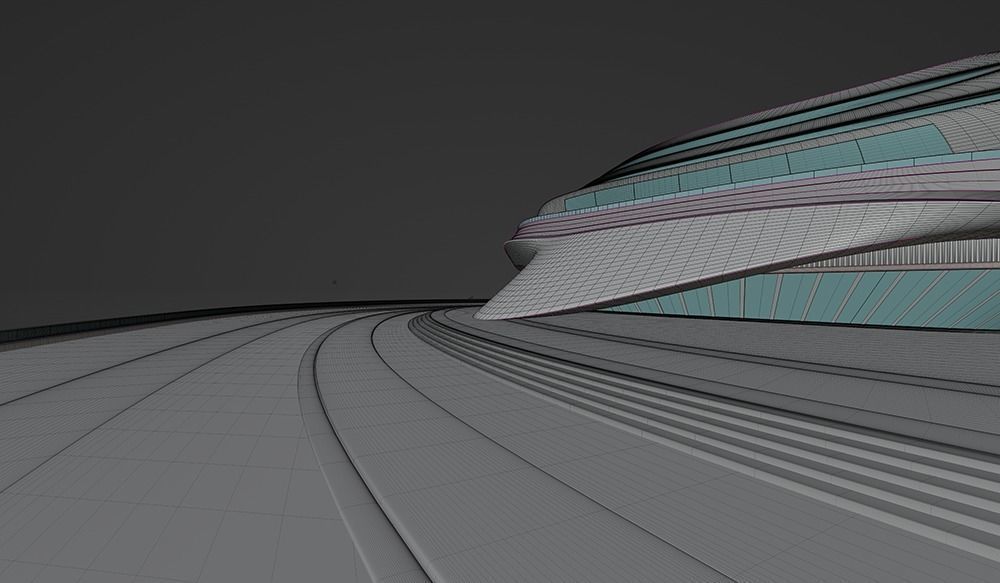 3D model Architecture with futuristic streamlined 3D model_10