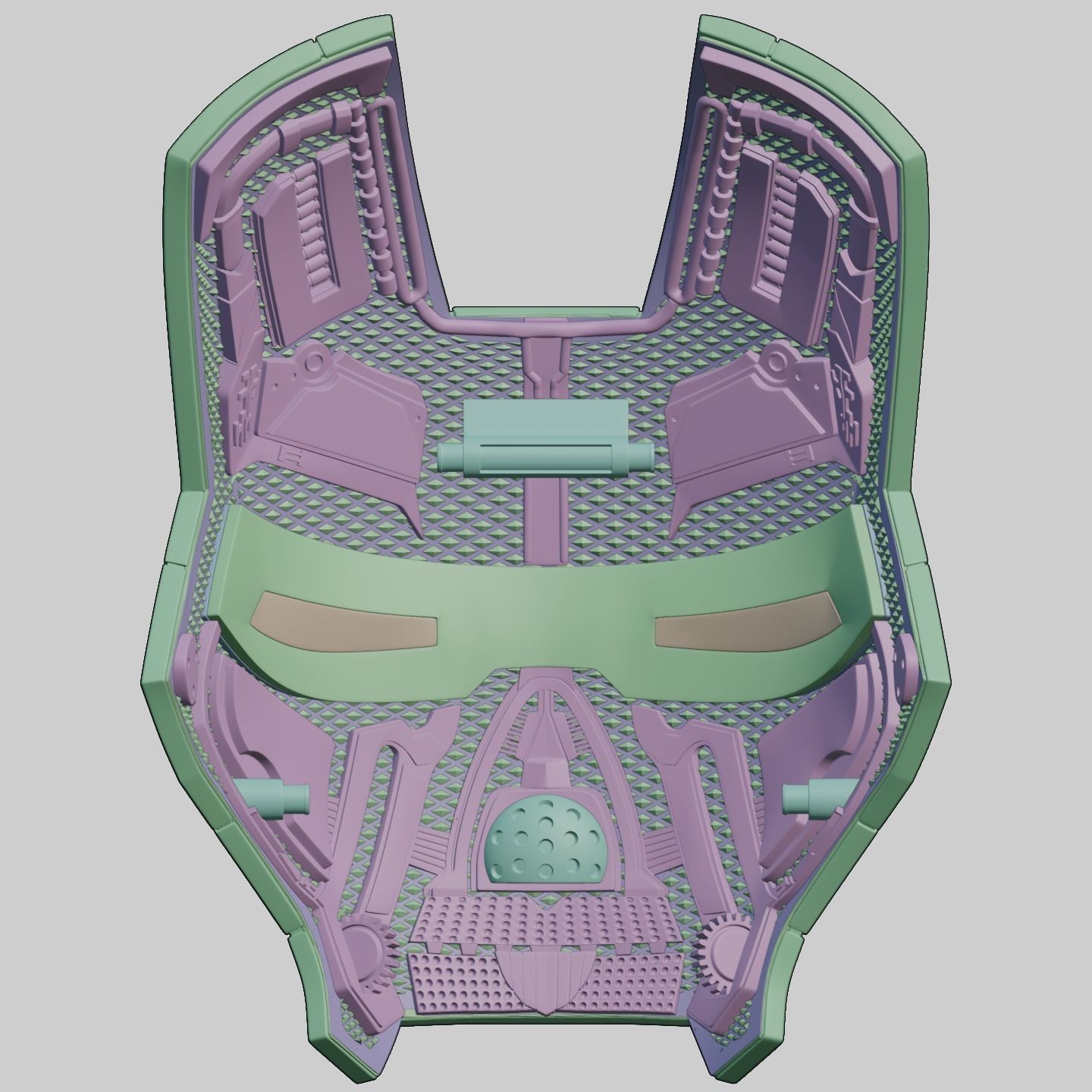 3d printable Iron Man mk5 motorized helmet 3D print model_36