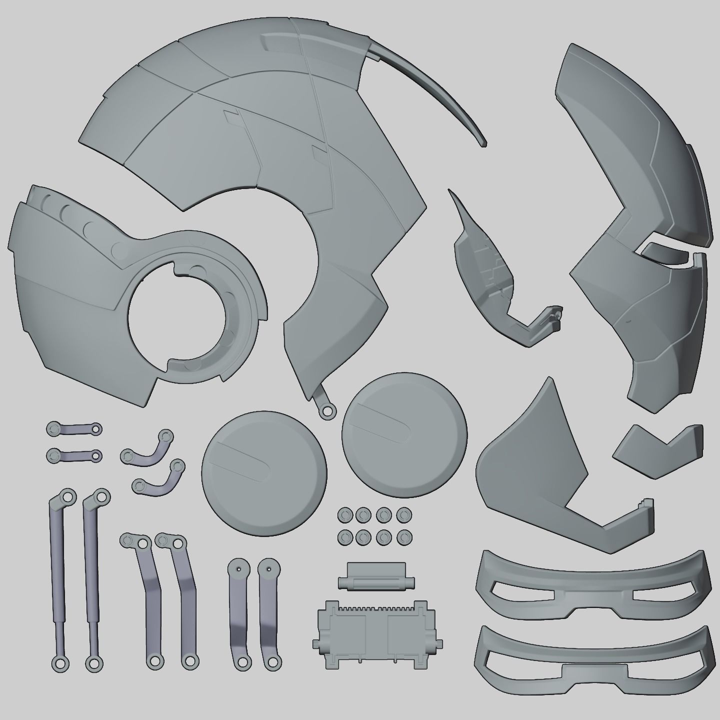 3d printable Iron Man mk5 motorized helmet 3D print model_31