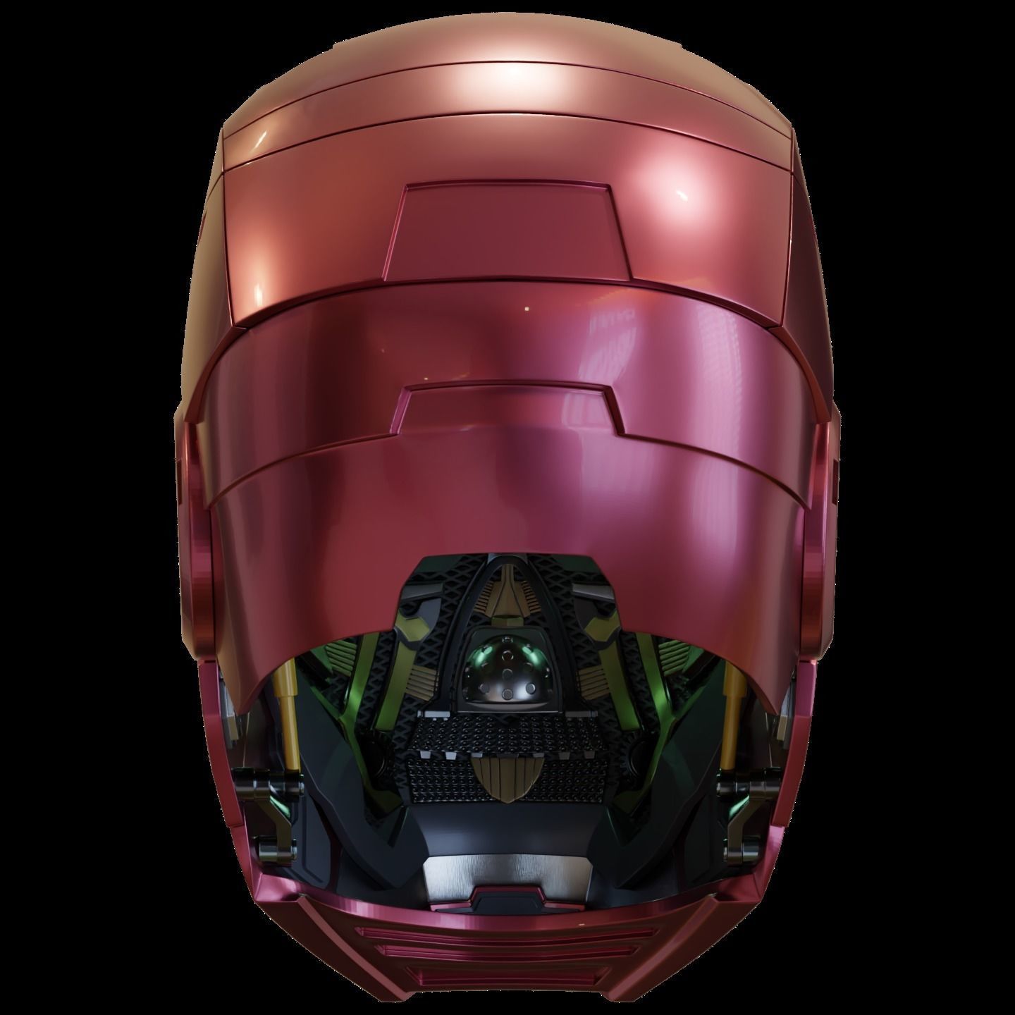 3d printable Iron Man mk5 motorized helmet 3D print model_8