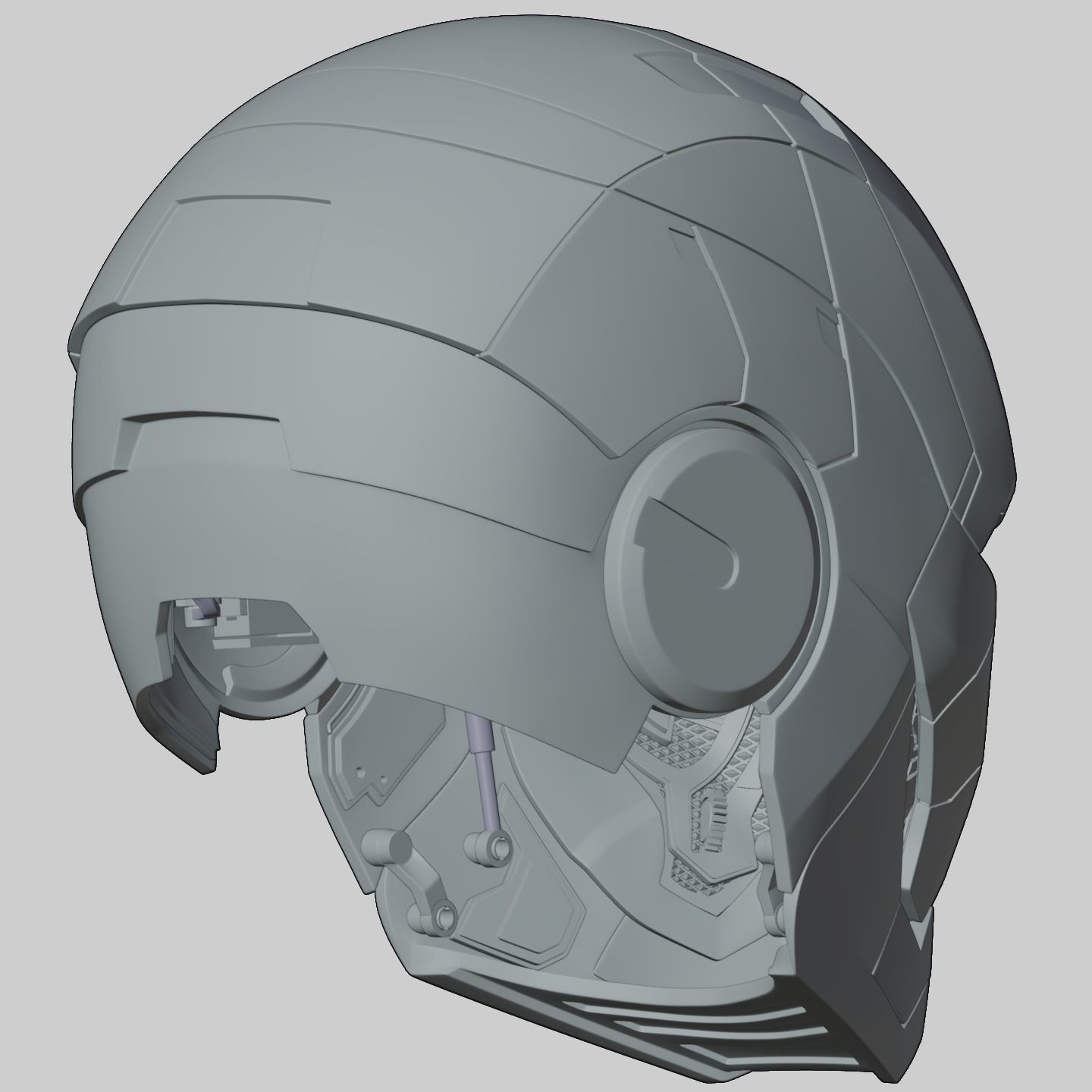 3d printable Iron Man mk5 motorized helmet 3D print model_32