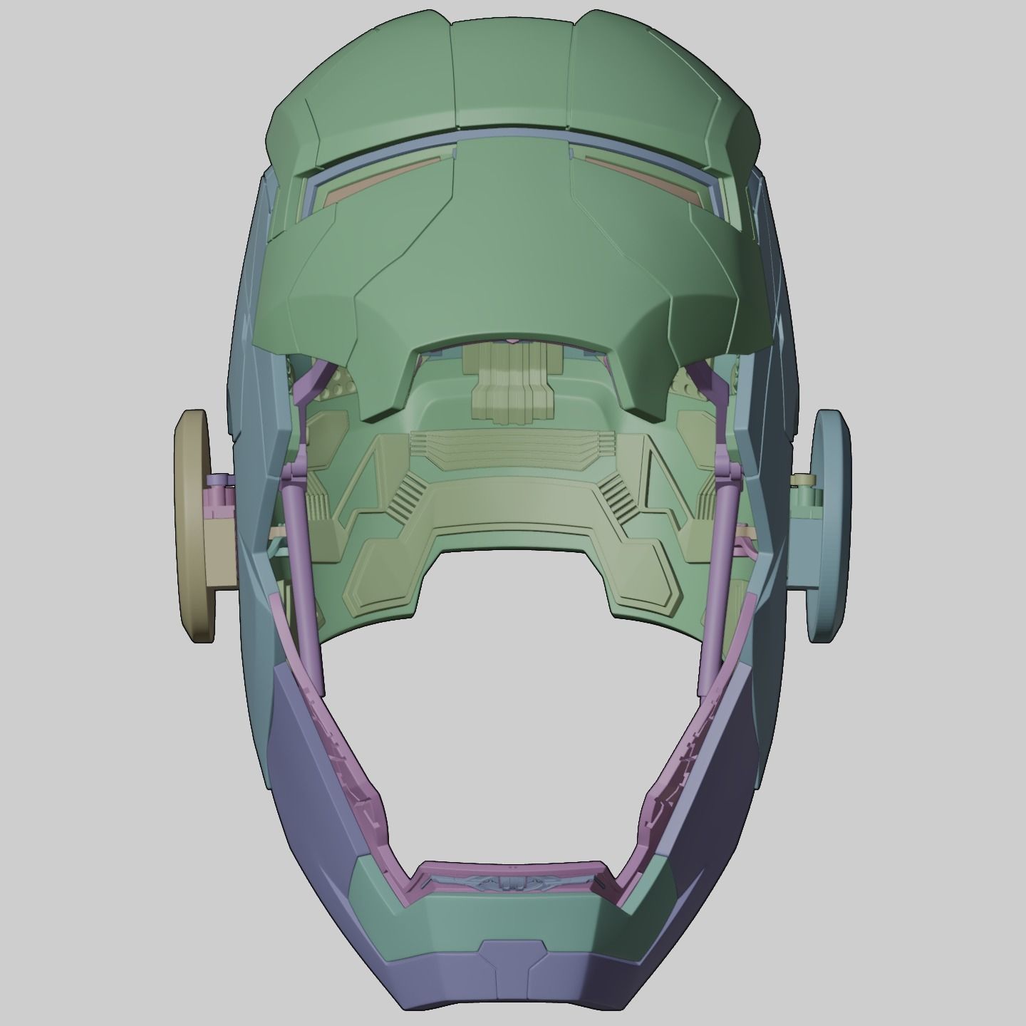 3d printable Iron Man mk5 motorized helmet 3D print model_25