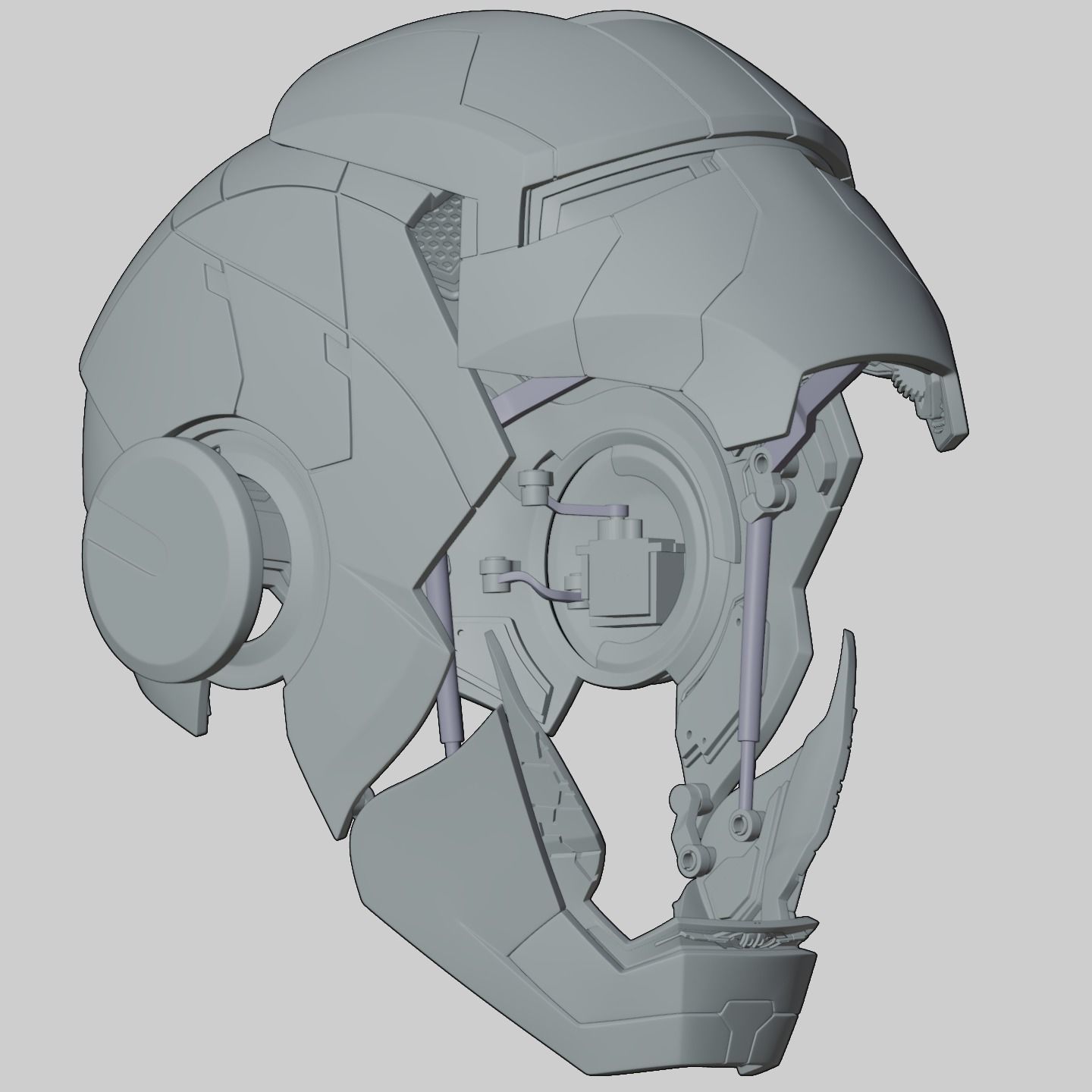 3d printable Iron Man mk5 motorized helmet 3D print model_13
