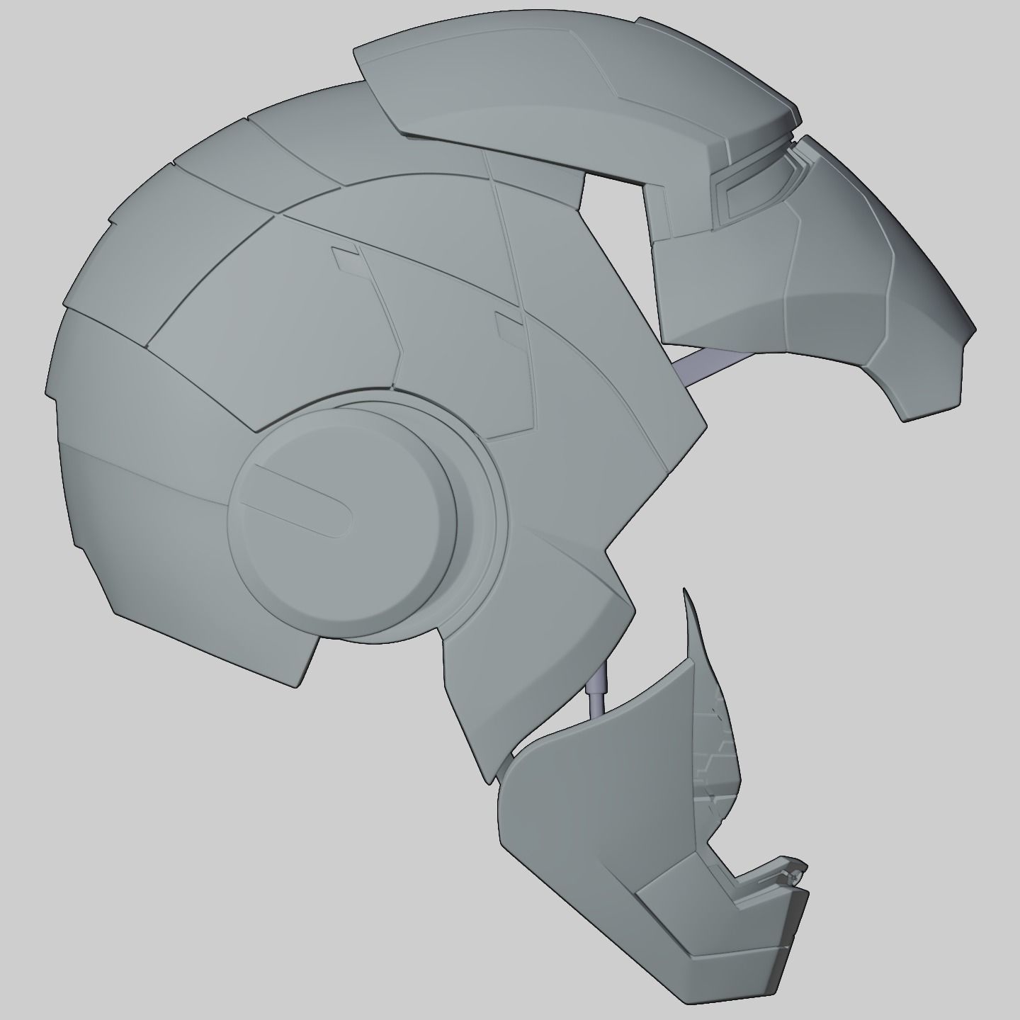 3d printable Iron Man mk5 motorized helmet 3D print model_24