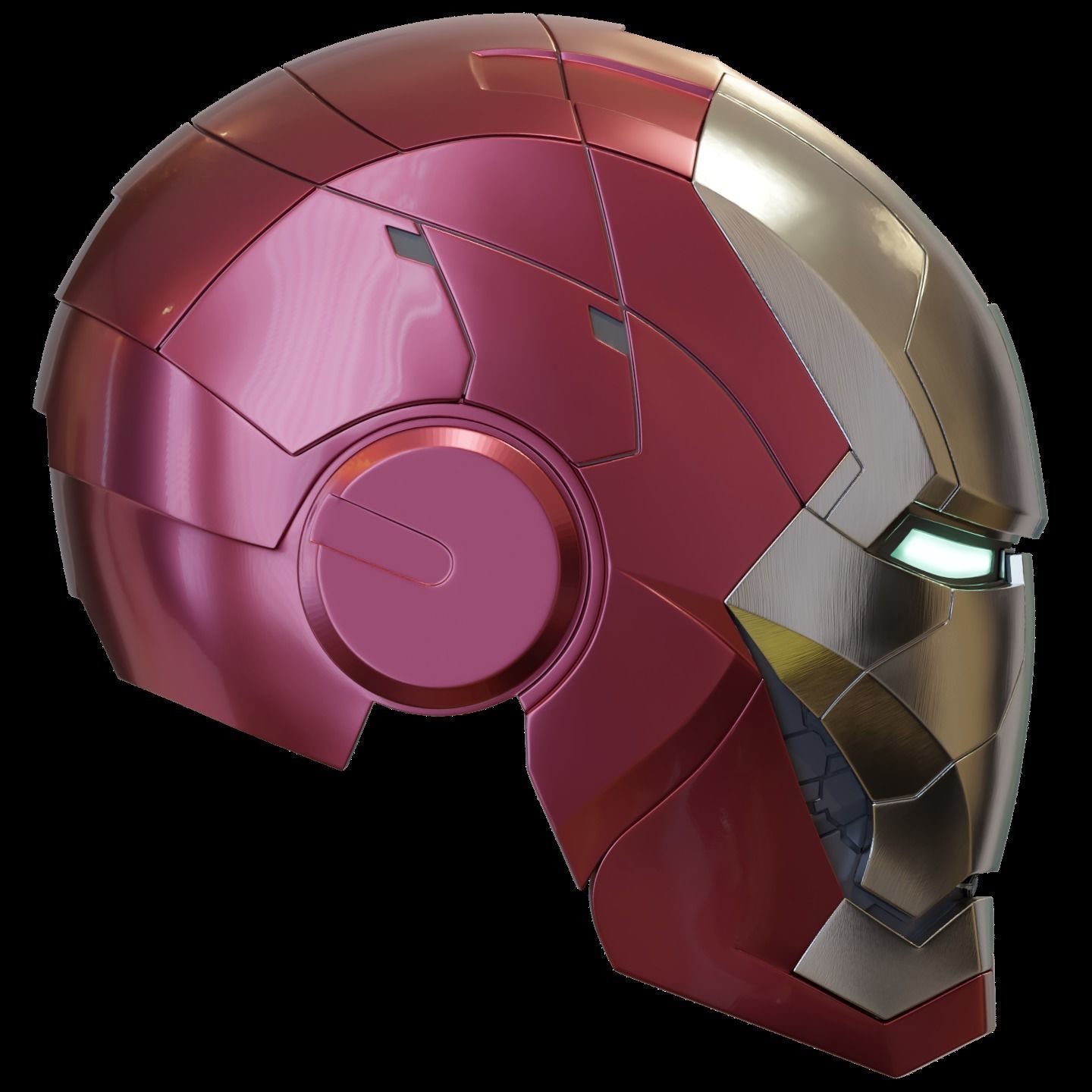 3d printable Iron Man mk5 motorized helmet 3D print model_6