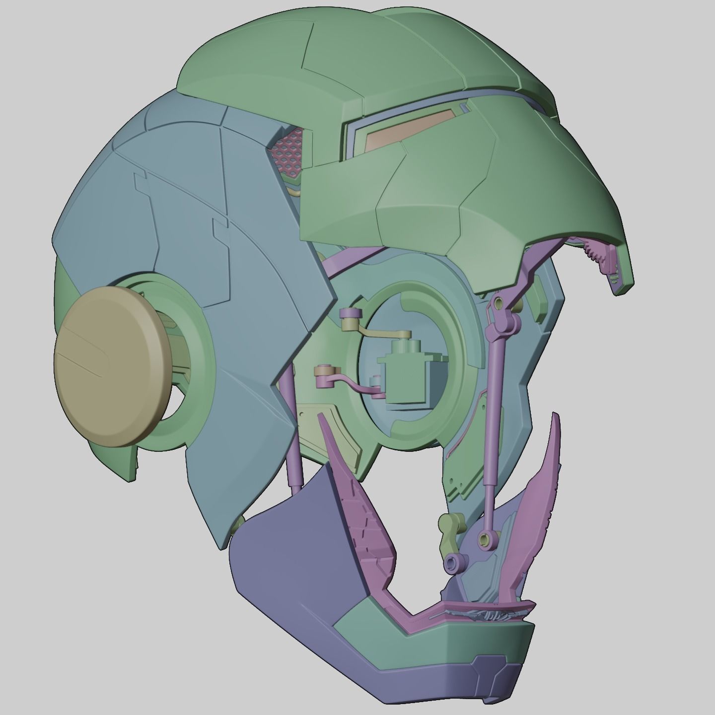 3d printable Iron Man mk5 motorized helmet 3D print model_29