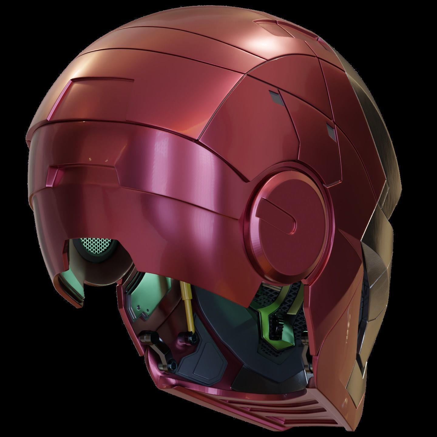3d printable Iron Man mk5 motorized helmet 3D print model_7