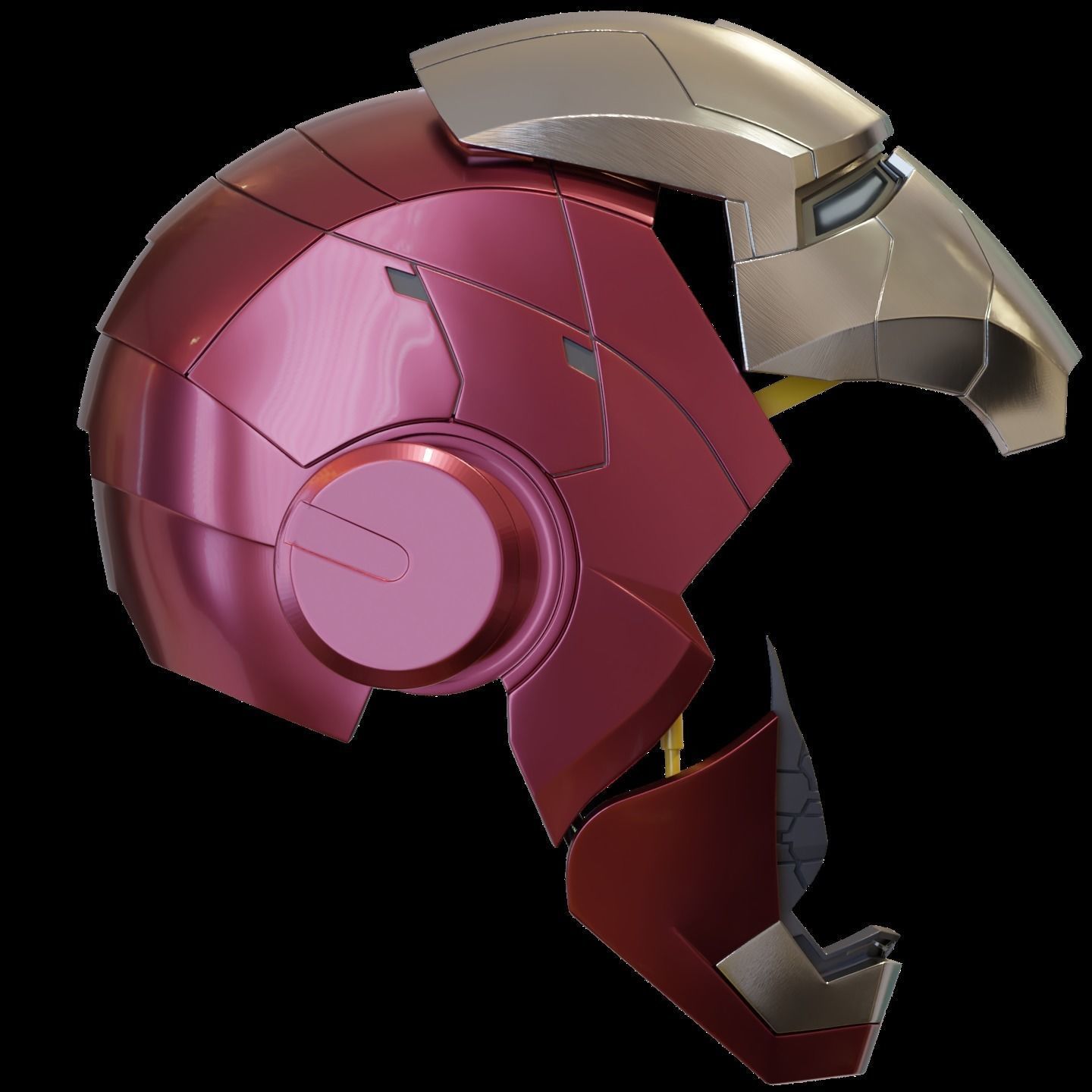 3d printable Iron Man mk5 motorized helmet 3D print model_5