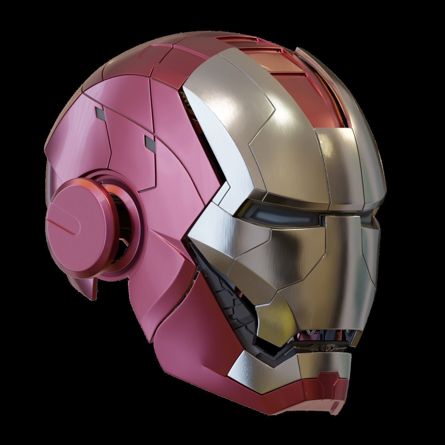 3d printable Iron Man mk5 motorized helmet 3D print model_2