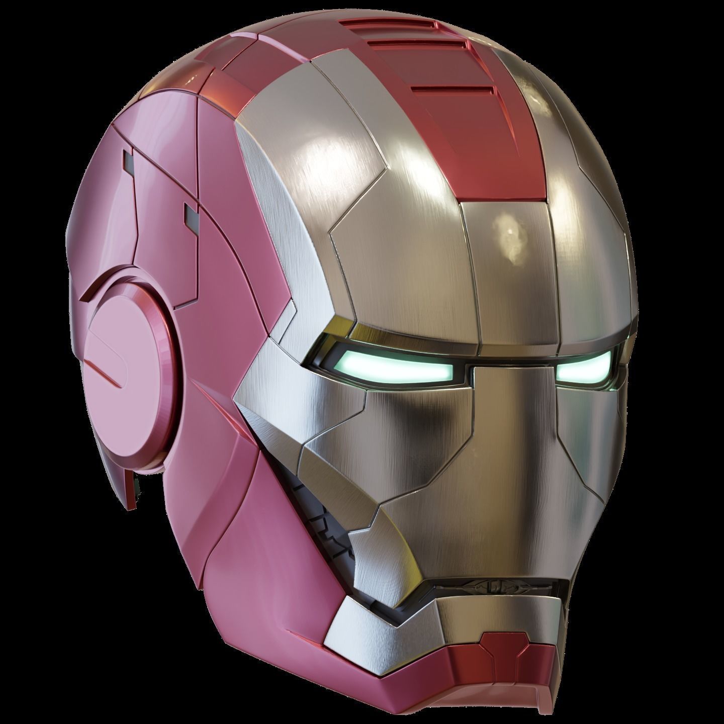 3d printable Iron Man mk5 motorized helmet 3D print model_3