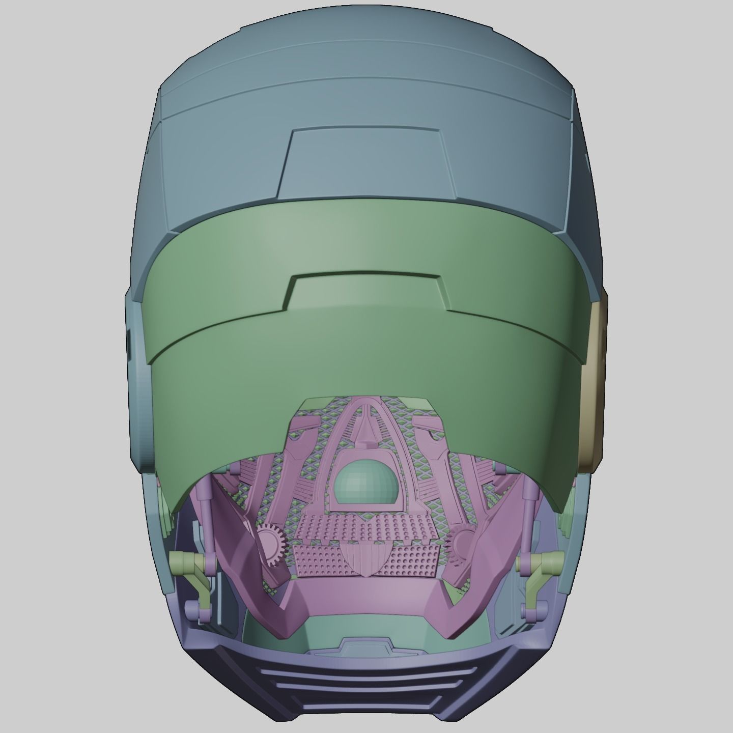 3d printable Iron Man mk5 motorized helmet 3D print model_16