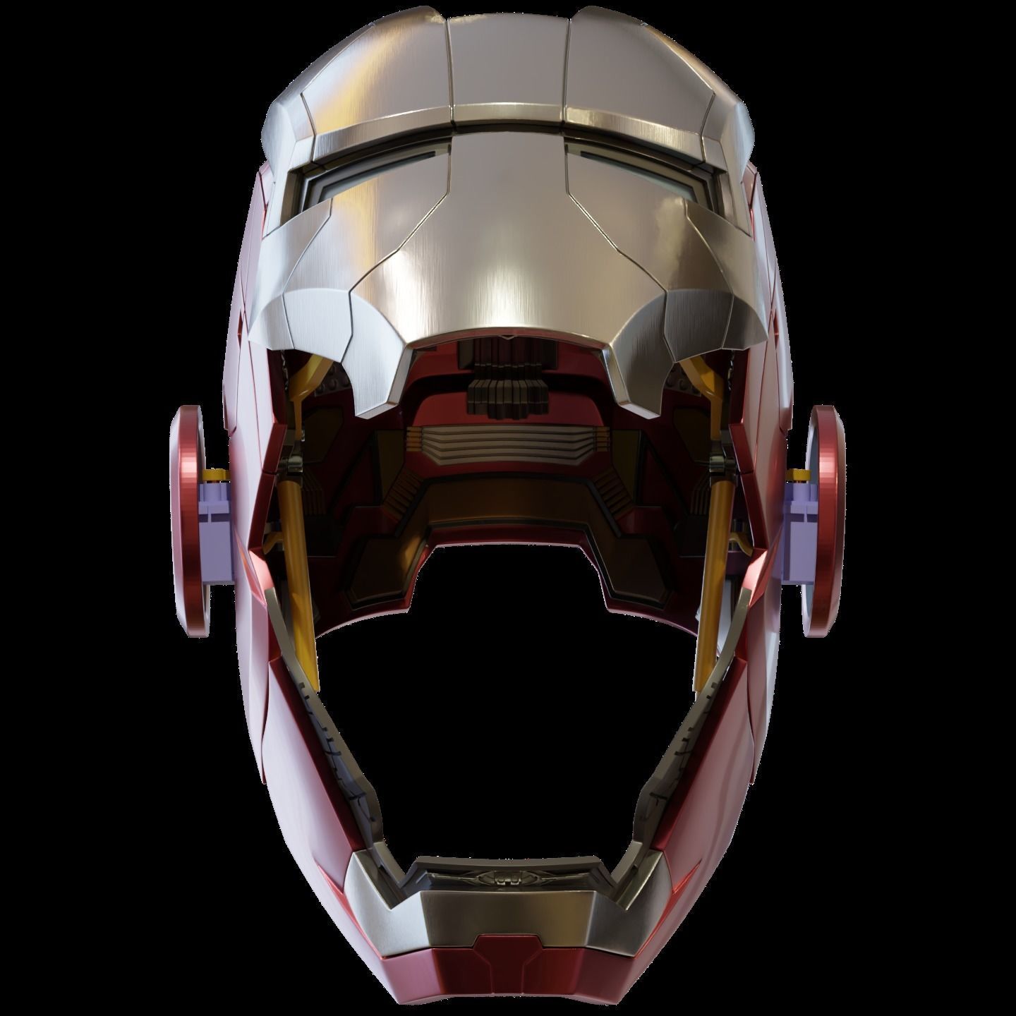 3d printable Iron Man mk5 motorized helmet 3D print model_4
