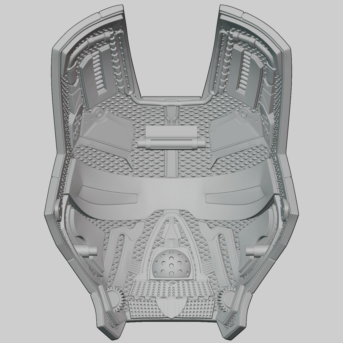 3d printable Iron Man mk5 motorized helmet 3D print model_34