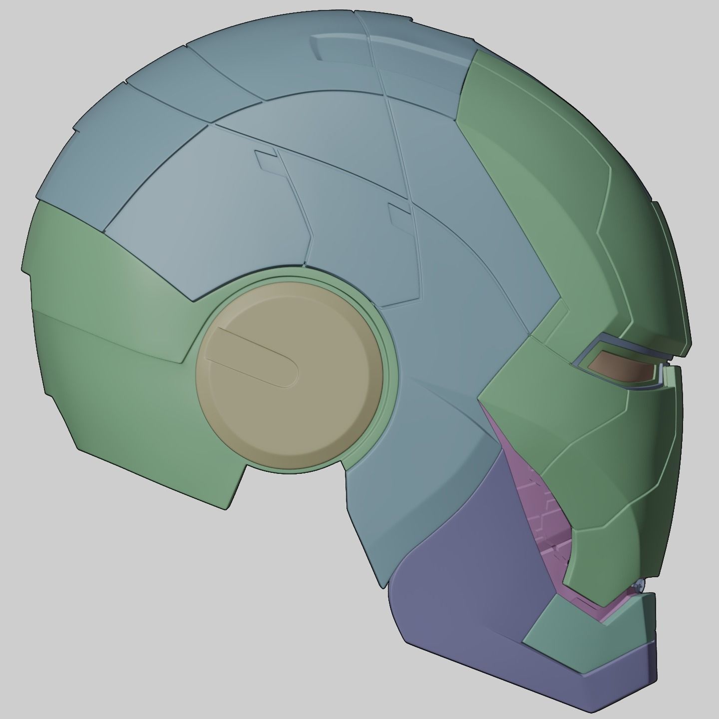 3d printable Iron Man mk5 motorized helmet 3D print model_12