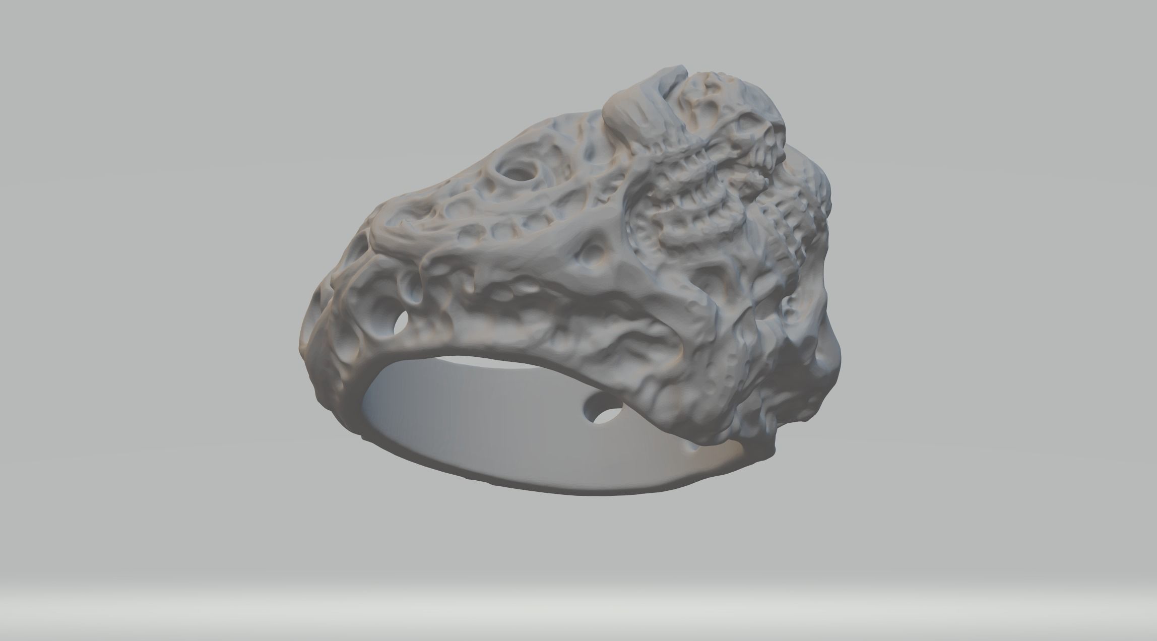 Sheep Head Skull Ring 3D Model 3D print model_1
