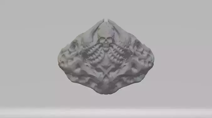 Sheep Head Skull Ring 3D Model