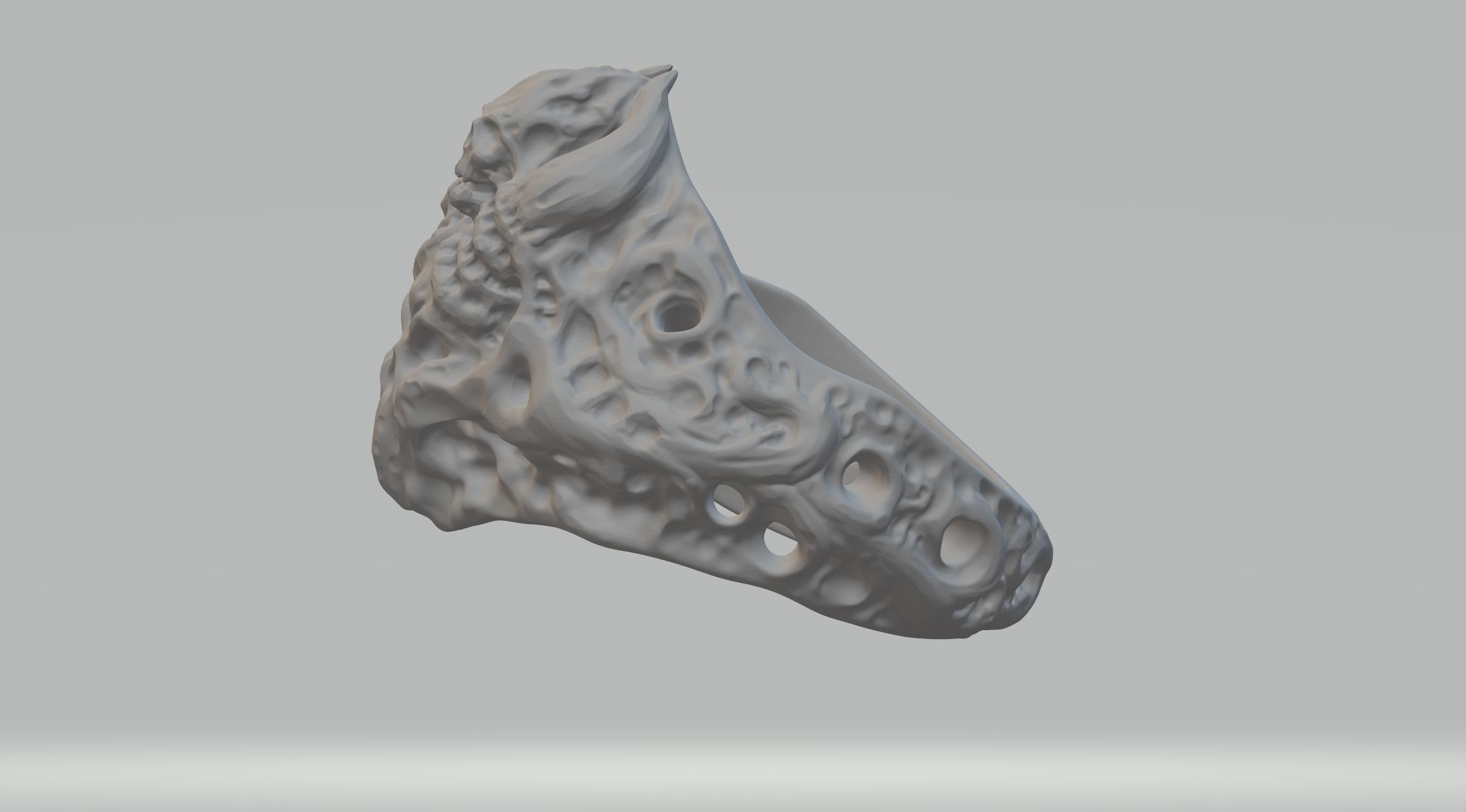 Sheep Head Skull Ring 3D Model 3D print model_3