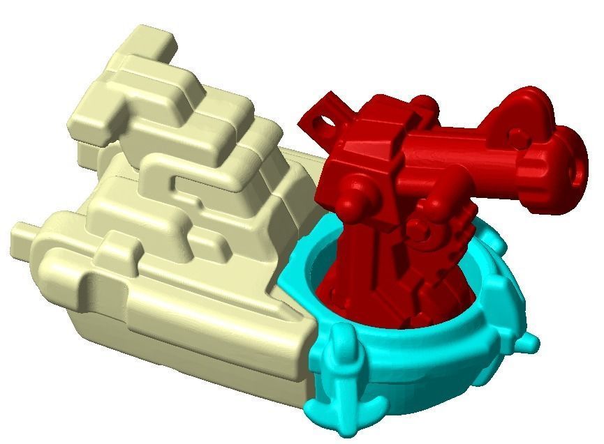 assembled toy boat model 3D print model_1