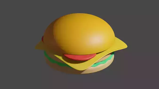 hamburger low poly