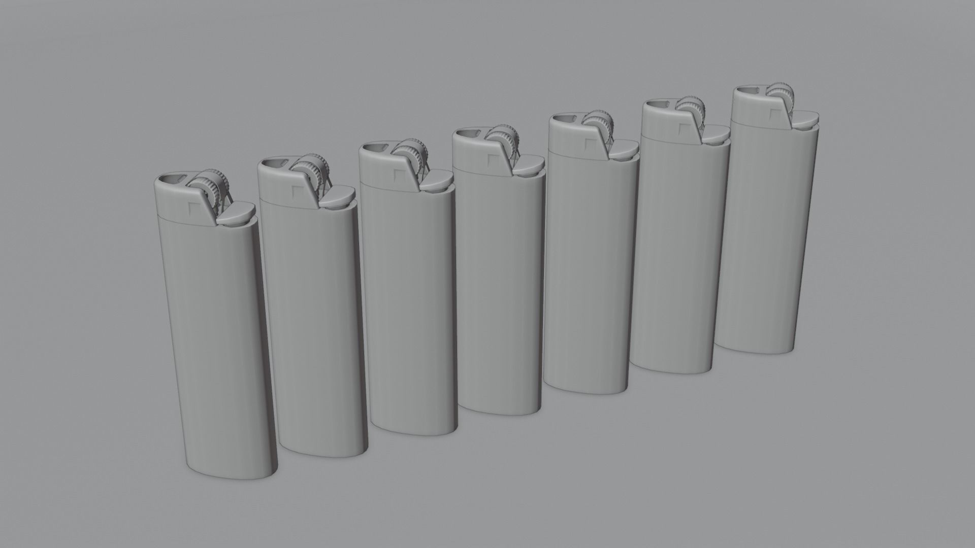 Lighter Set with Multiple Patterns 4K Low-poly 3D model_2