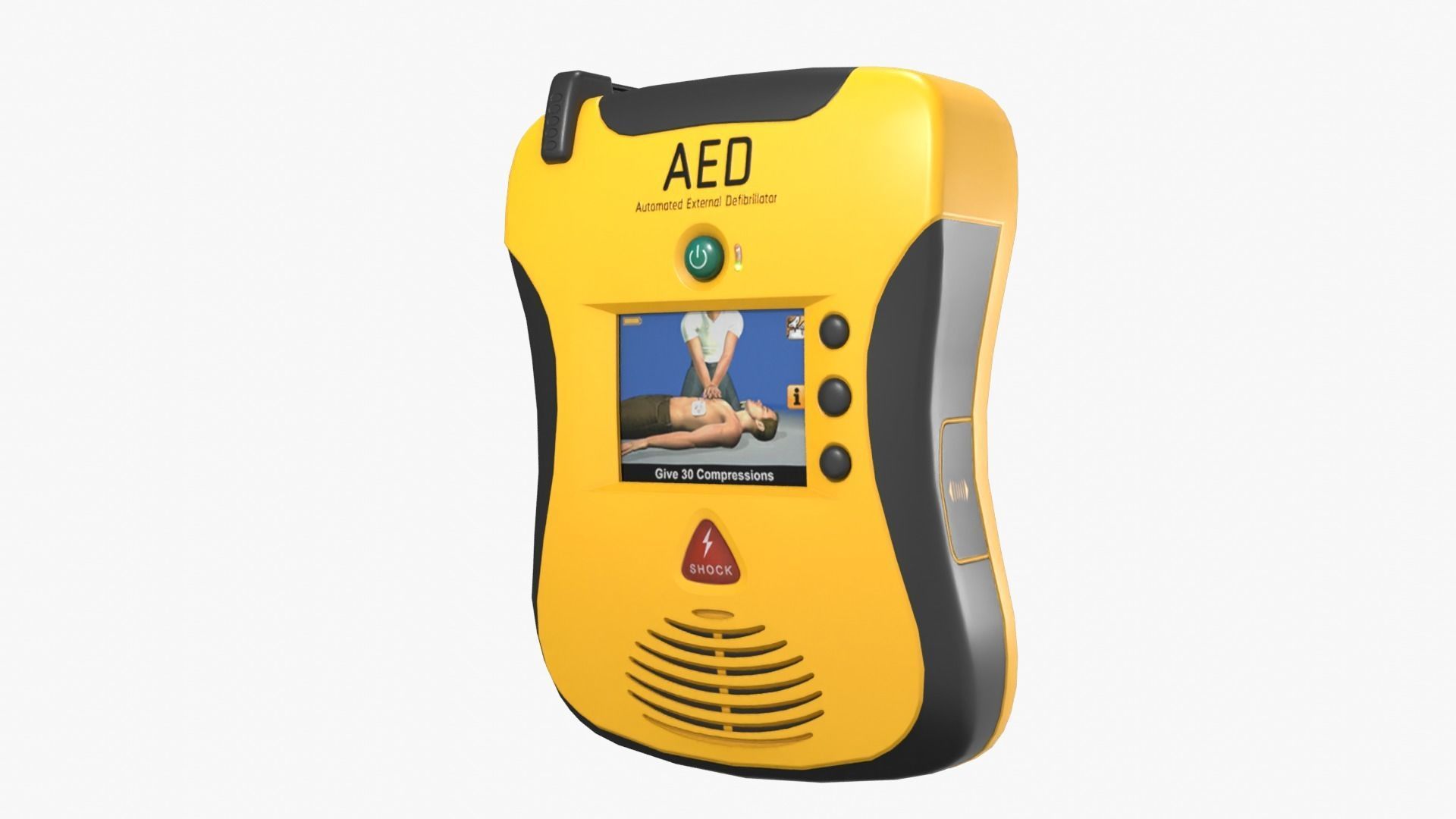 AED with Wall Bracket Low-poly 3D model_13