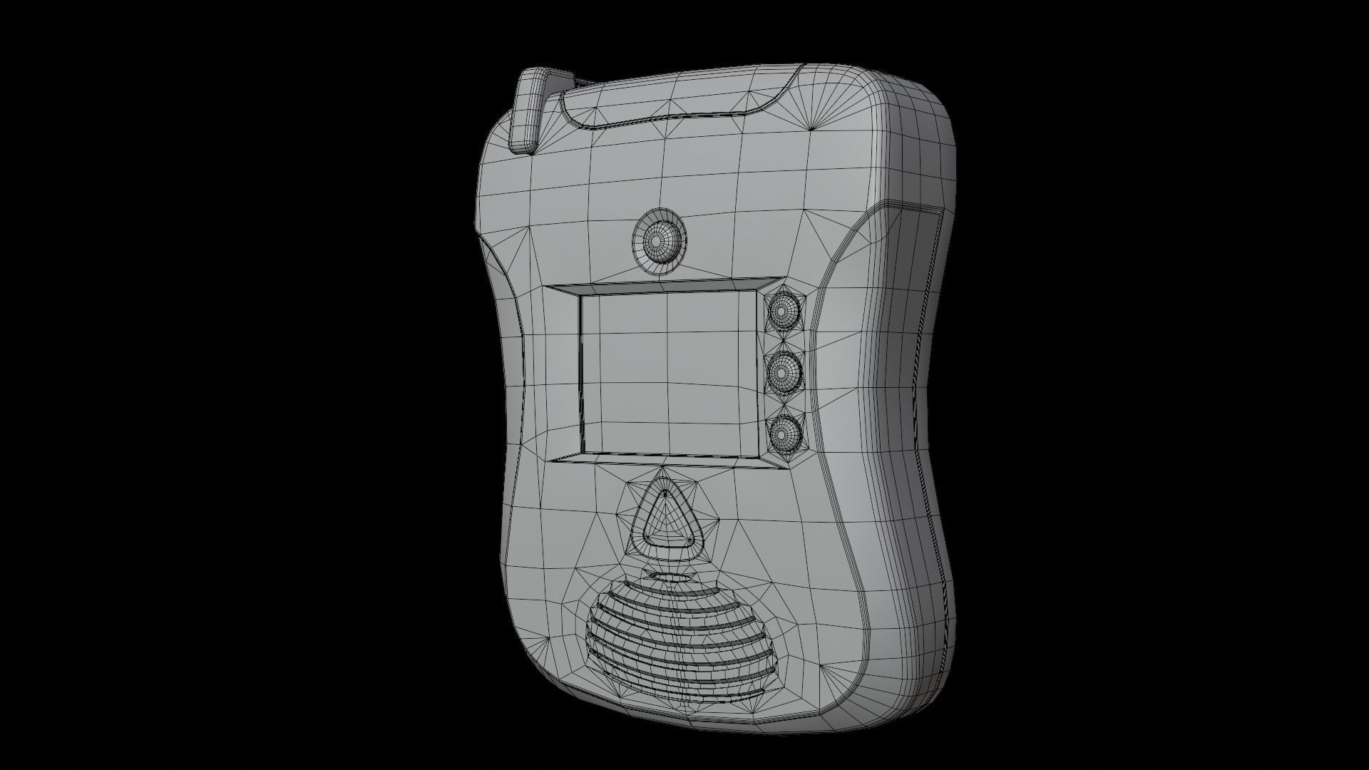 AED with Wall Bracket Low-poly 3D model_14