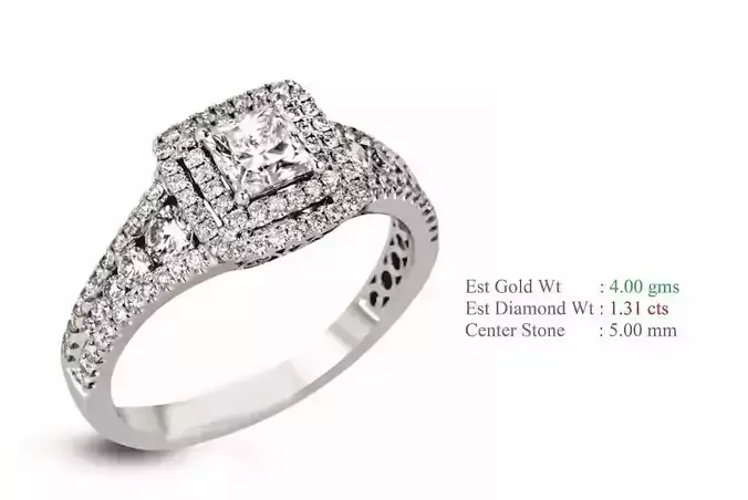 Solitaire Women Wedding Engagement Rings 3D print model