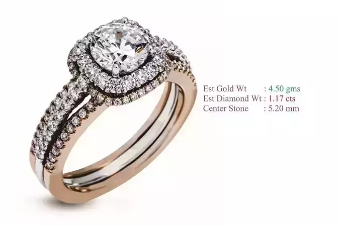 Solitaire Women Wedding Engagement Rings 3D print model