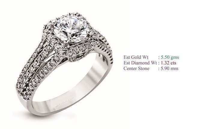 Solitaire Women Wedding Engagement Rings 3D print model
