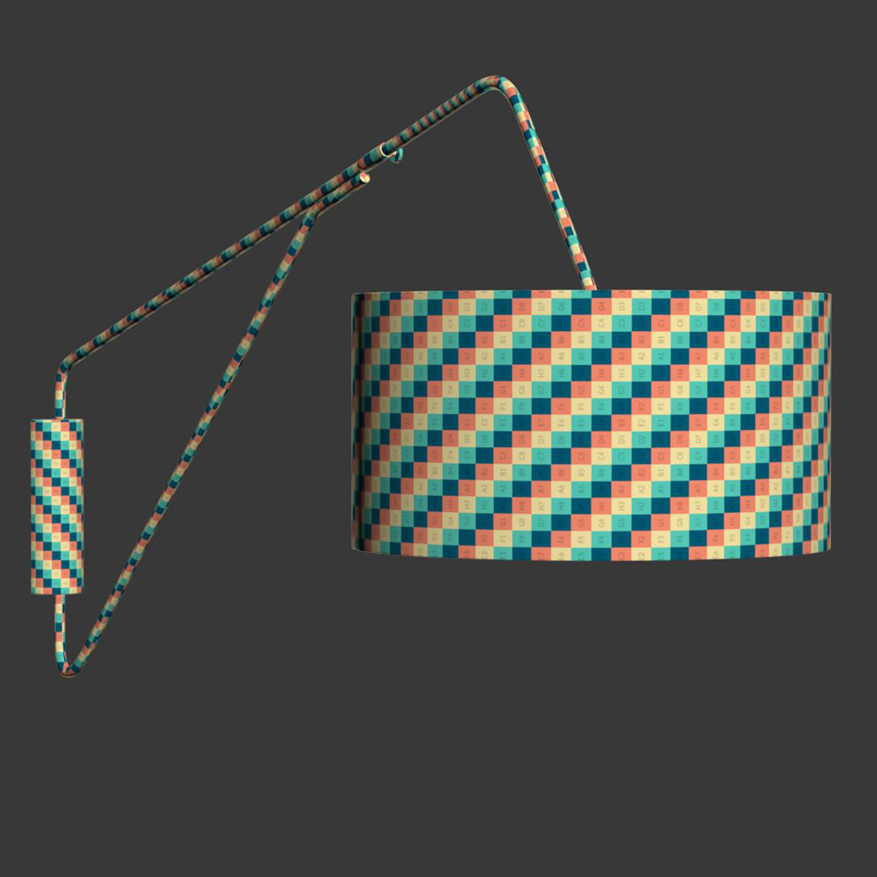 Overarching Mid-Century Sconce or Cresto wall light 3D model_5