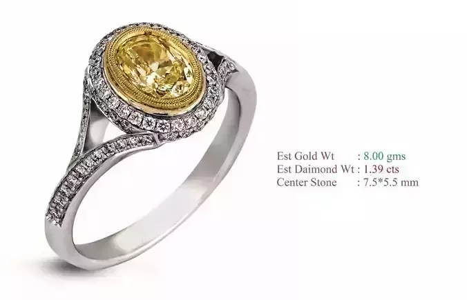 Solitaire Women Wedding Engagement Rings 3D print model